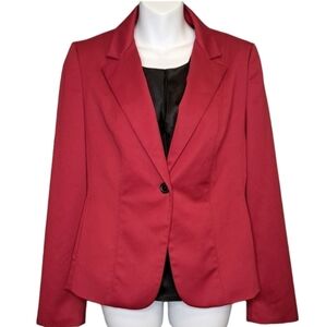 Dark Red 1-Button Blazer, Fitted/Lined, Y2K, Express Design Studio, Size 10, EUC